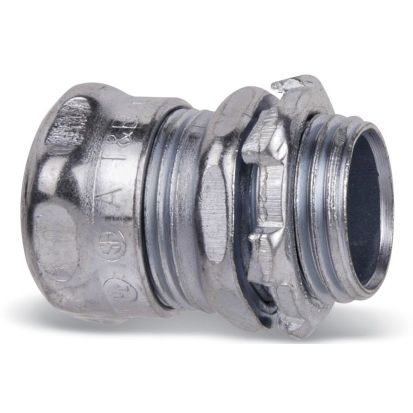 T&B® 5321 Compression Connector, 1 in Trade, For Use With EMT Conduit, Steel, Electro Plated Zinc
